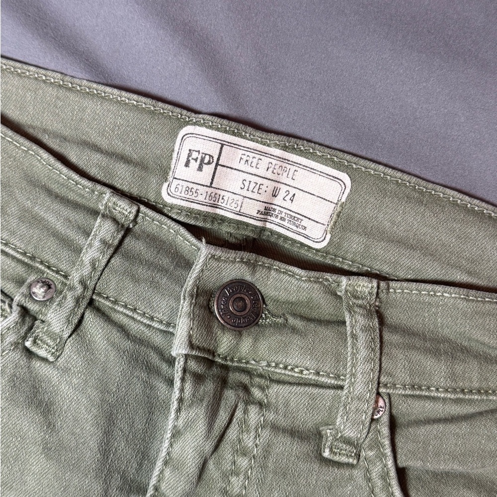 Free People army green jeans